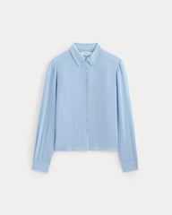 Shrunken Top in Washable Silk | Open Air Blue