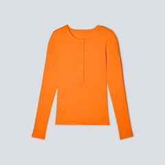 The Luxe Rib Henley | Turmeric