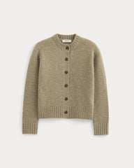 The Crew Cardigan in Alpaca | Dark Heathered Camel