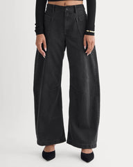 The Gardener Pull-On Jean | Washed Black