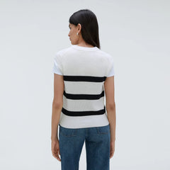 The Cotton Summer Sweater Tank | Canvas / Black