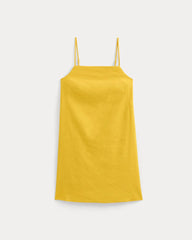 Mini Shift Dress in Stretch Linen | Passion Fruit