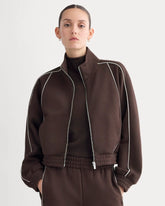 Luxe Fleece Track Jacket | Dark Chocolate