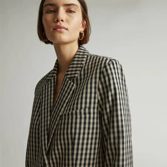 The Oversized Blazer in Buttersmooth | Khaki / Black