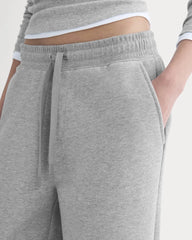 Luxe Fleece Wide-Leg Sweatpant | Vintage Heather Grey