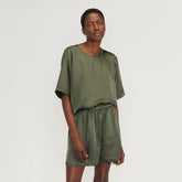 The Satin Relaxed Tee | Kalamata