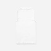 The Pima Micro-Rib Funnel-Neck Tank | White
