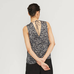 The Satin V-Neck Top | Splatter