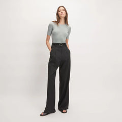 The Short-Sleeve Crew Neck Bodysuit | Heathered Grey | Bikini