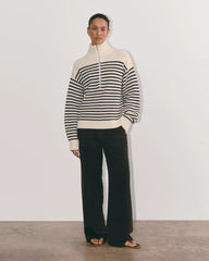 The Half-Zip in Everyday Cotton | Canvas / Navy
