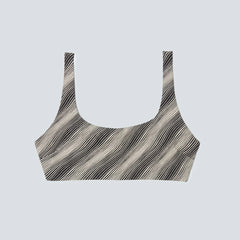 The Square-Neck Bikini Top | Black / Canvas