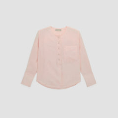 The Linen Popover Shirt | Petal Pink