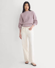 Cropped Ribbed Crew in Everyday Cotton | Burnished Lilac