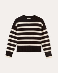 The Boxy Sweater in Everyday Cotton | Black / Canvas