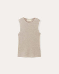 The Tank in Ultrasoft Merino | Heather Oatmeal