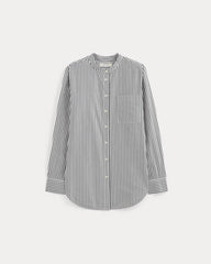 The Oversized Shirt in Ultrasoft Cotton | Optic White / Black