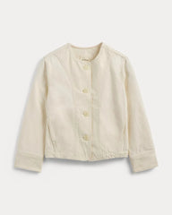 The Denim Barrel Jacket | Calico Ecru