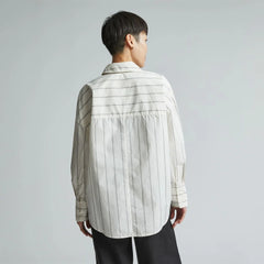 The Oversized Poplin Shirt | Black / Canvas Tan