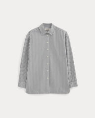 The Boyfriend Shirt in Ultrasoft Cotton | Optic White / Black