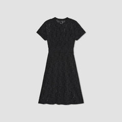 The Eyelet Waisted Dress | Black