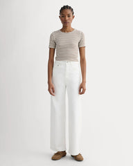 The Luxe Rib Crew | Bone / Deep Taupe