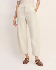 The Summer Barrel Jean | Ecru