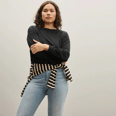 The Organic Cotton Long-Sleeve Tee | Black
