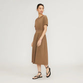 The Organic Cotton Waisted Dress | Toasted Coconut
