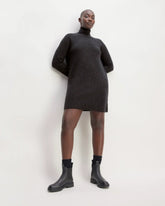 The Cozy Stretch Turtleneck Dress | Charcoal