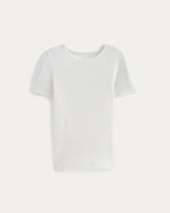 The Luxe Rib Crew | White