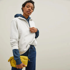 The Track Half-Zip | Light Heather Grey
