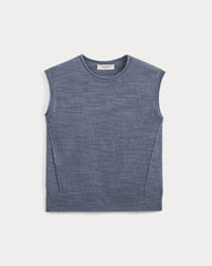 The Muscle Sweater in Cotton Linen | Indigo