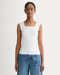 The Form Square-Neck Tank | White