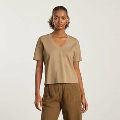 The Organic Cotton Slouchy V-Neck | Iced Coffee