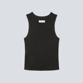 The Ribbed Cutout Tank | Black