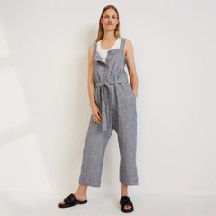 The Linen Jumpsuit | Canvas Tan / Navy