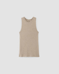 The Luxe Rib Racerback Tank | Heathered Tan