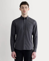 The Slim Oxford Shirt | Slate Grey | Tall