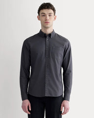 The Slim Oxford Shirt | Slate Grey | Tall