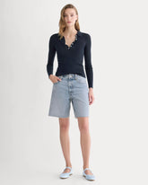 The OG Baggy Jean Short | Light Indigo