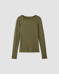 The Luxe Rib Long-Sleeve Crew | Kalamata