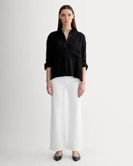 The Boxy Overshirt in Buttersoft | Black
