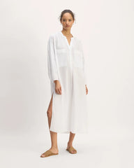 The Gauze Caftan Dress | White