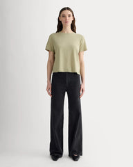 The Box-Cut Tee in Cotton Linen | Eucalyptus