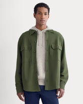 Relaxed Knit Utility Shirt | Dark Forest