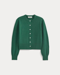 Cashmere Cropped Cardigan | Hunter Green