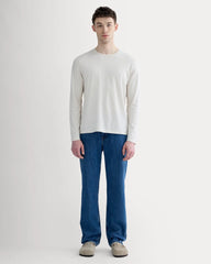 The Essential Organic Long-Sleeve Tee | Heathered Oat