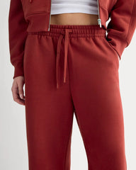 Luxe Fleece Barrel Sweatpant | Merlot