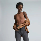 The Luxe Rib Racerback Tank | Carob Brown