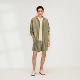 The Linen Easy Short | Seagrass / Kalamata